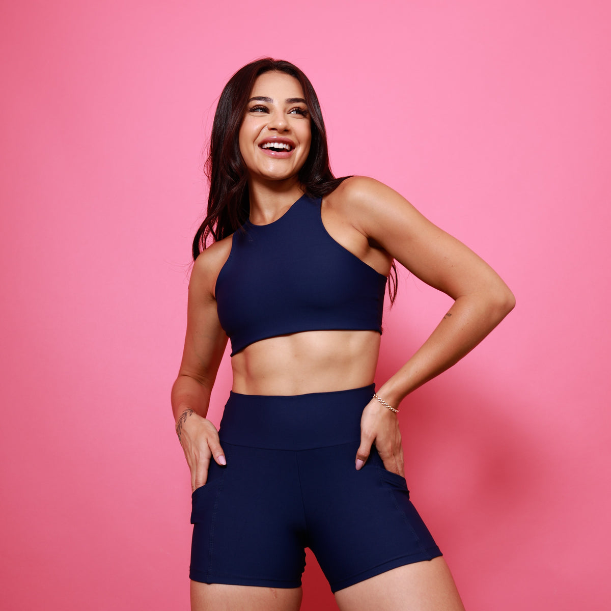 Top Cropped Move - Azul Marinho