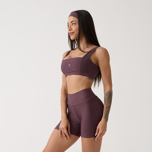 Top Camiseta Decote Quadrado - Ameixa